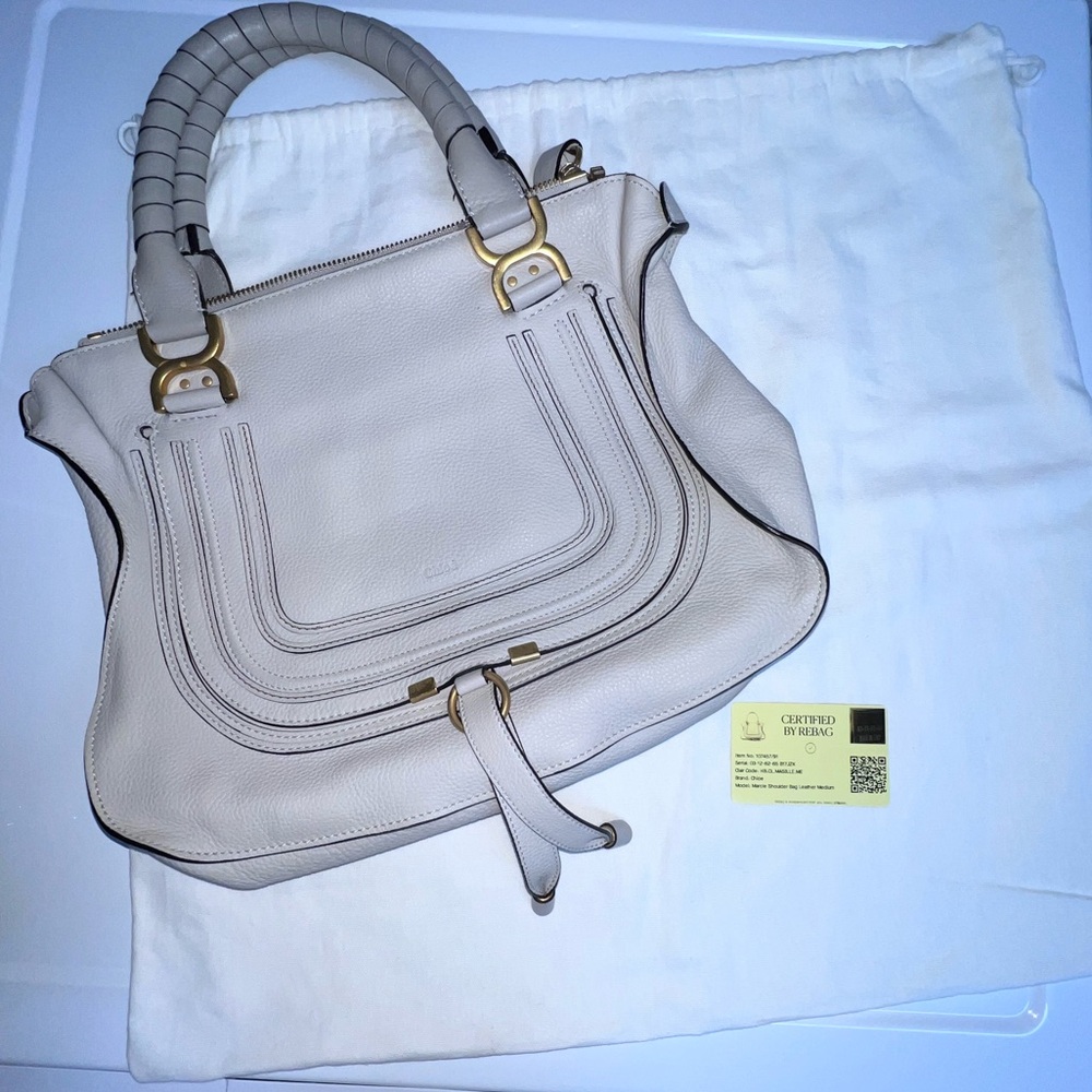 Marcie Medium Double Carry Satchel Bag in Grained Leather